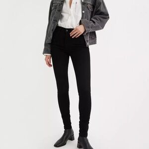Levi’s 720 High Rise Super Skinny Stretch Black Denim Jeggings Jeans